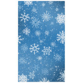 Nappe Flocons de Neige Bleus Classique Hiver Blanc (Devant)