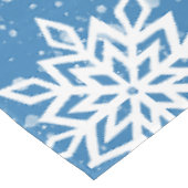 Nappe Flocons de Neige Bleus Classique Hiver Blanc (Angle)