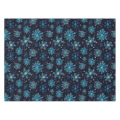 Nappe Flocons de neige bleus et argentés d'hiver (Devant (Horizontal))
