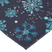 Nappe Flocons de neige bleus et argentés d'hiver (Angle)