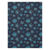 Nappe Flocons de neige bleus et argentés d'hiver (Devant)