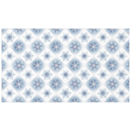 Nappe Flocons de neige bleus scintillants (Devant (Horizontal))