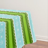 Nappe Flocons de neige de Noël bleus et motif vert de (In Situ)