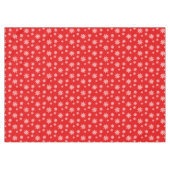 Nappe Flocons de neige élégants sur rouge (Devant (Horizontal))