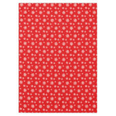 Nappe Flocons de neige élégants sur rouge (Devant)