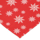 Nappe Flocons de neige élégants sur rouge (Angle)