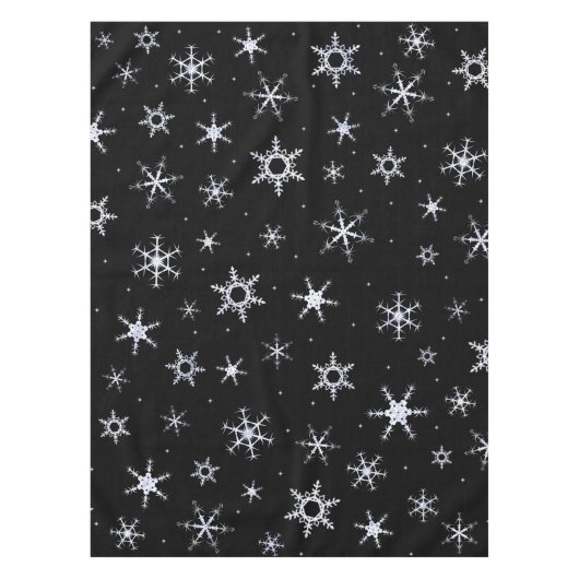 Nappe Flocons de neige noirs (Devant)