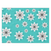 Nappe Flocons de neige turquoise Modernité du milieu du (Devant (Horizontal))