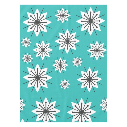 Nappe Flocons de neige turquoise Modernité du milieu du (Devant)