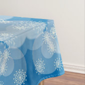 Nappe Flocons de Noël sur un fond bleu (In Situ)