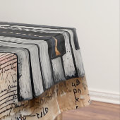 Nappe Floral avec touches de piano rustique et feuille d (In Situ)