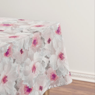 Nappe Floral blanc et rose délicieux