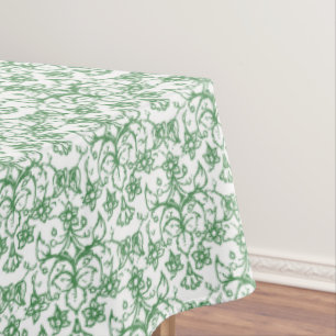 Nappe Floral chic décoratif blanc vert de bigorneau