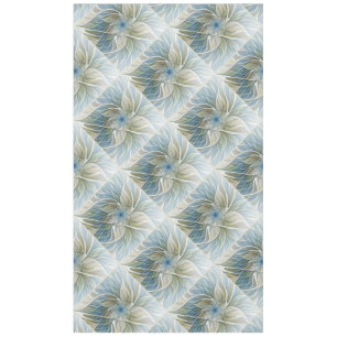 Nappe Floral Dream Motif Abstrait Blue Khaki Fractal
