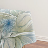 Nappe Floral Dream Motif Abstrait Blue Khaki Fractal (In Situ)