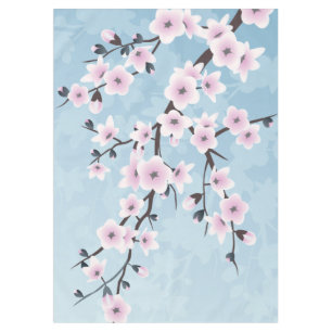 Nappe Floral Fleurs de cerisier rose pâle