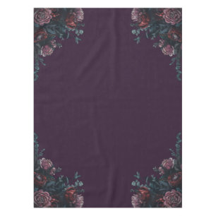 Nappe Floral foncé violet élégant mariage Maroon Mauve