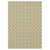 Nappe Floral moderne rétro sur gris (Devant)