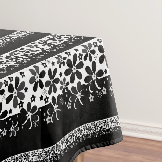 Nappe Floral noir et blanc (In Situ)