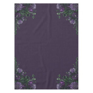 Nappe Floral pourpre foncé Élégant mariage gothique