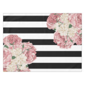 Nappe Floral rose, noir, blanc (Devant (Horizontal))