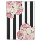 Nappe Floral rose, noir, blanc (Devant)