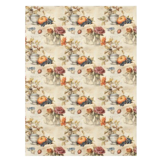 Nappe Floral Thanksgiving Motif Vintage (7) (Devant)