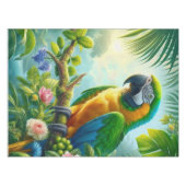 Nappe Floral tropical macaw vert (Devant (Horizontal))