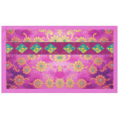 Nappe - Floral Turquoise Rose ORIENTAL (Devant (Horizontal))