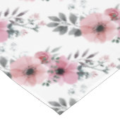 Nappe florale avec fleurs roses (Angle)
