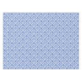 Nappe florale bleue et blanche de damassé (Devant (Horizontal))