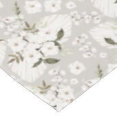 Nappe Florale Boho Fleurs blanches neutres (Angle)