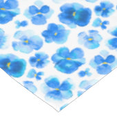 Nappe florale de fleur de pensée bleue d'aquarelle (Angle)