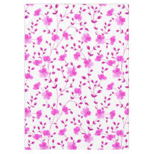 Nappe florale élégante à motif de pâquerette rose