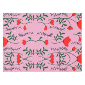 Nappe florale rose rustique chic monogramme (Devant (Horizontal))