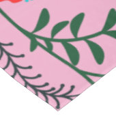 Nappe florale rose rustique chic monogramme (Angle)