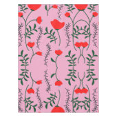 Nappe florale rose rustique chic monogramme (Devant)