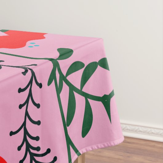 Nappe florale rose rustique chic monogramme (In Situ)