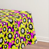 Nappe Flore néon brillant motif crammson et flux jaune (In Situ)