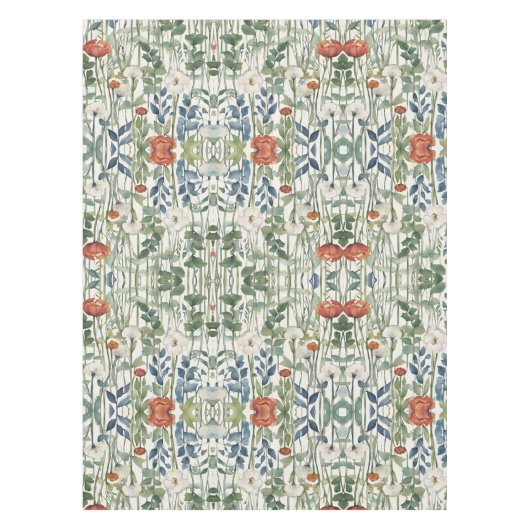 Nappe Flore printanière Aquarelle Art (Devant)