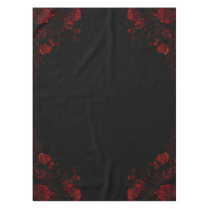 Nappe Flore rouge profond Élégant Mariage gothique