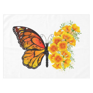 Nappe Flower Butterfly with Yellow California Poppy