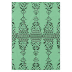 Nappe Flower Of Life - ornements noir I + votre backgr.