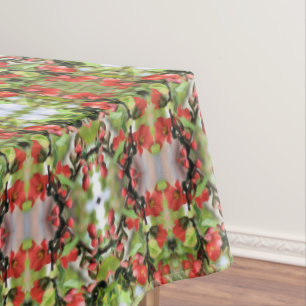 Nappe Flower Quince rouge fleurs Motif Abstrait