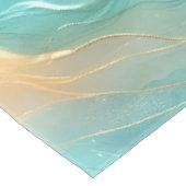 Nappe Flux d'océan doré Vagues abstraites (Angle)