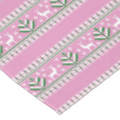 Nappe Foire d'hiver rose et blanc de Noël Isle (Angle)