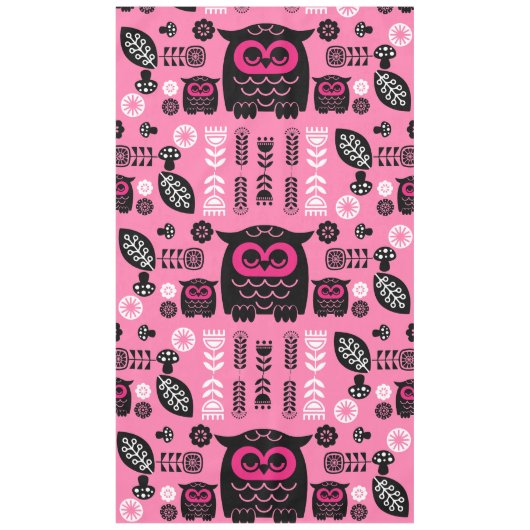 Nappe Folk Art Nordic Owl (Devant)