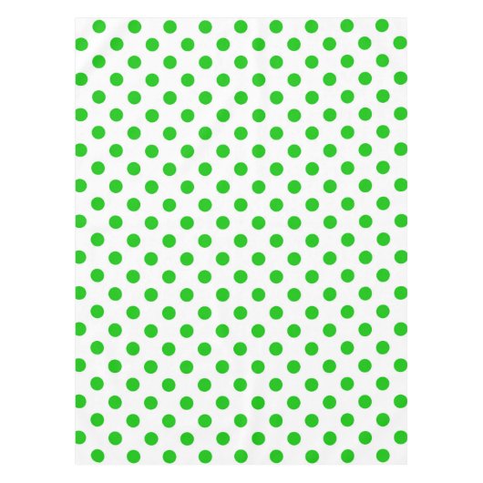 Nappe Fond blanc pois verts (Devant)