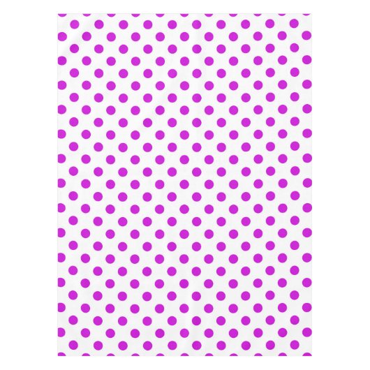 Nappe Fond blanc pois violets (Devant)