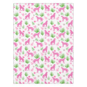 Nappe Fond floral blanc guépard rose prépa (Devant)